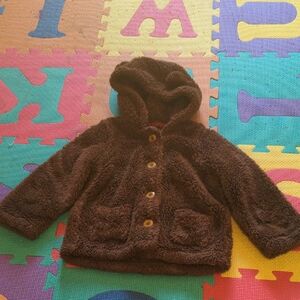 Baby Boden Fuzzy Brown Jacket